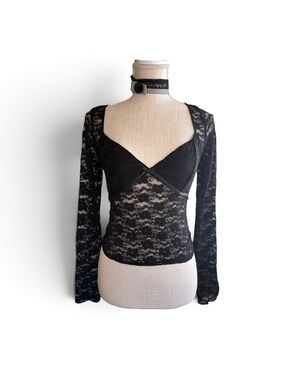 Edikted Black Lace Long Sleeve